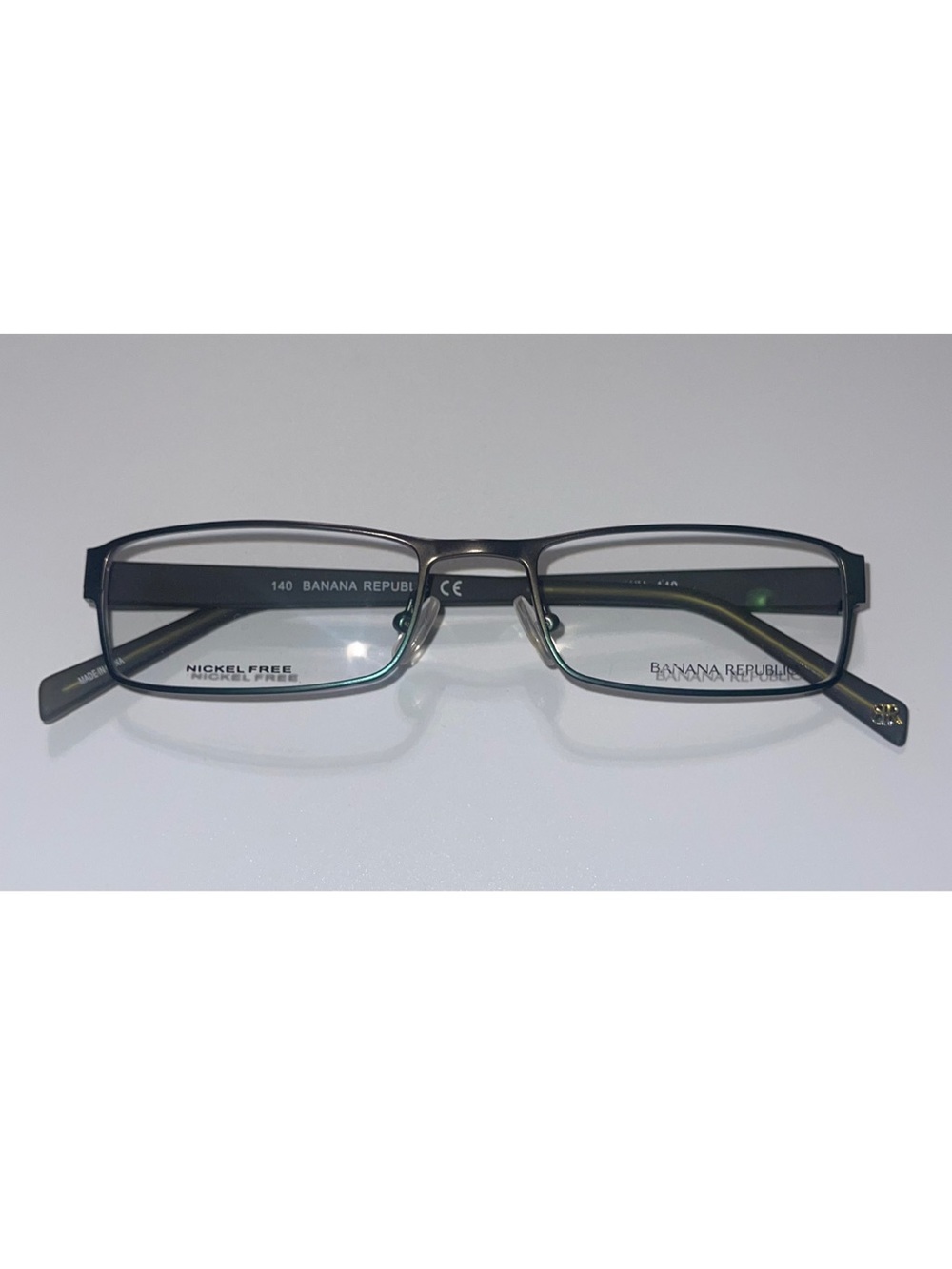 NWOT Banana Republic Men's Rectangular Metal Glasses - Gunmetal Dakota 0JWN